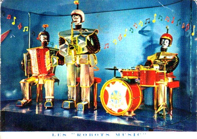 LES ROBOTS-MUSIC : Carte postale (années 1970)