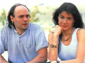 Lewis Furey et Carole Laure dans Paris Match, fin annes 1990
